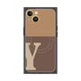 プレミアムスクエアケース with MagSafe［ オリジナル - initial two tone - Y brown ］