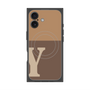 プレミアムスクエアケース with MagSafe［ オリジナル - initial two tone - Y brown ］