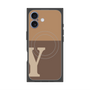 プレミアムスクエアケース with MagSafe［ オリジナル - initial two tone - Y brown ］