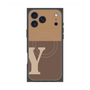 プレミアムスクエアケース with MagSafe［ オリジナル - initial two tone - Y brown ］
