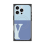 プレミアムスクエアケース with MagSafe［ オリジナル - initial two tone - Y blue ］
