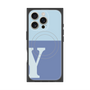 プレミアムスクエアケース with MagSafe［ オリジナル - initial two tone - Y blue ］