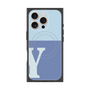プレミアムスクエアケース with MagSafe［ オリジナル - initial two tone - Y blue ］