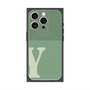 プレミアムスクエアケース with MagSafe［ オリジナル - initial two tone - Y green ］