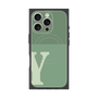 プレミアムスクエアケース with MagSafe［ オリジナル - initial two tone - Y green ］