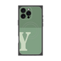 プレミアムスクエアケース with MagSafe［ オリジナル - initial two tone - Y green ］