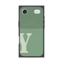 プレミアムスクエアケース with MagSafe［ オリジナル - initial two tone - Y green ］