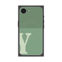 プレミアムスクエアケース with MagSafe［ オリジナル - initial two tone - Y green ］