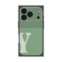 プレミアムスクエアケース with MagSafe［ オリジナル - initial two tone - Y green ］