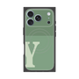 プレミアムスクエアケース with MagSafe［ オリジナル - initial two tone - Y green ］