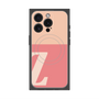 プレミアムスクエアケース with MagSafe［ オリジナル - initial two tone - Z pink ］