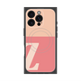 プレミアムスクエアケース with MagSafe［ オリジナル - initial two tone - Z pink ］