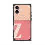 プレミアムスクエアケース with MagSafe［ オリジナル - initial two tone - Z pink ］