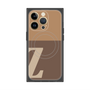 プレミアムスクエアケース with MagSafe［ オリジナル - initial two tone - Z brown ］