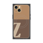 プレミアムスクエアケース with MagSafe［ オリジナル - initial two tone - Z brown ］