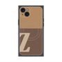 プレミアムスクエアケース with MagSafe［ オリジナル - initial two tone - Z brown ］
