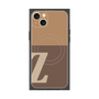 プレミアムスクエアケース with MagSafe［ オリジナル - initial two tone - Z brown ］