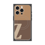 プレミアムスクエアケース with MagSafe［ オリジナル - initial two tone - Z brown ］