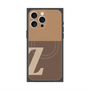 プレミアムスクエアケース with MagSafe［ オリジナル - initial two tone - Z brown ］