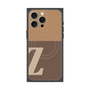 プレミアムスクエアケース with MagSafe［ オリジナル - initial two tone - Z brown ］