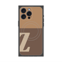 プレミアムスクエアケース with MagSafe［ オリジナル - initial two tone - Z brown ］
