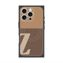 プレミアムスクエアケース with MagSafe［ オリジナル - initial two tone - Z brown ］