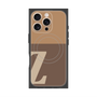 プレミアムスクエアケース with MagSafe［ オリジナル - initial two tone - Z brown ］