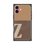 プレミアムスクエアケース with MagSafe［ オリジナル - initial two tone - Z brown ］