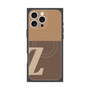 プレミアムスクエアケース with MagSafe［ オリジナル - initial two tone - Z brown ］