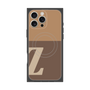 プレミアムスクエアケース with MagSafe［ オリジナル - initial two tone - Z brown ］
