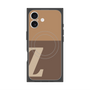 プレミアムスクエアケース with MagSafe［ オリジナル - initial two tone - Z brown ］