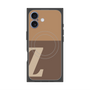 プレミアムスクエアケース with MagSafe［ オリジナル - initial two tone - Z brown ］