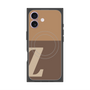 プレミアムスクエアケース with MagSafe［ オリジナル - initial two tone - Z brown ］