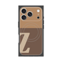プレミアムスクエアケース with MagSafe［ オリジナル - initial two tone - Z brown ］