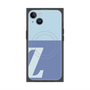 プレミアムスクエアケース with MagSafe［ オリジナル - initial two tone - Z blue ］