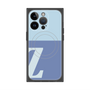 プレミアムスクエアケース with MagSafe［ オリジナル - initial two tone - Z blue ］