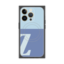 プレミアムスクエアケース with MagSafe［ オリジナル - initial two tone - Z blue ］