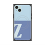 プレミアムスクエアケース with MagSafe［ オリジナル - initial two tone - Z blue ］