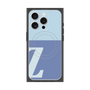 プレミアムスクエアケース with MagSafe［ オリジナル - initial two tone - Z blue ］