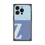 プレミアムスクエアケース with MagSafe［ オリジナル - initial two tone - Z blue ］