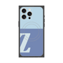 プレミアムスクエアケース with MagSafe［ オリジナル - initial two tone - Z blue ］