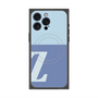 プレミアムスクエアケース with MagSafe［ オリジナル - initial two tone - Z blue ］