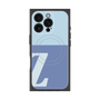 プレミアムスクエアケース with MagSafe［ オリジナル - initial two tone - Z blue ］