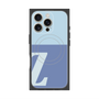 プレミアムスクエアケース with MagSafe［ オリジナル - initial two tone - Z blue ］