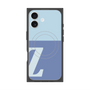 プレミアムスクエアケース with MagSafe［ オリジナル - initial two tone - Z blue ］