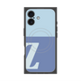プレミアムスクエアケース with MagSafe［ オリジナル - initial two tone - Z blue ］
