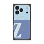 プレミアムスクエアケース with MagSafe［ オリジナル - initial two tone - Z blue ］