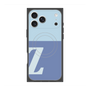 プレミアムスクエアケース with MagSafe［ オリジナル - initial two tone - Z blue ］
