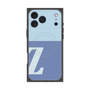 プレミアムスクエアケース with MagSafe［ オリジナル - initial two tone - Z blue ］