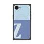 プレミアムスクエアケース with MagSafe［ オリジナル - initial two tone - Z blue ］